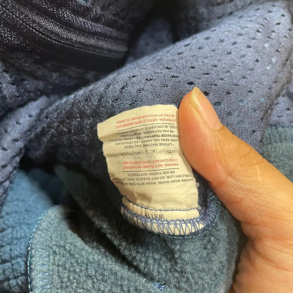 Patagonia Women's Zip Up Jacket Long Sleeve Size M Pockets Fleece Blue - Picture 10 of 12